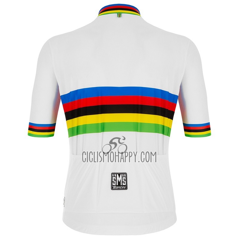 UCI Mondo Campione Cycling Jersey Bib Short 2023 Men Short Sleeve Rainbow